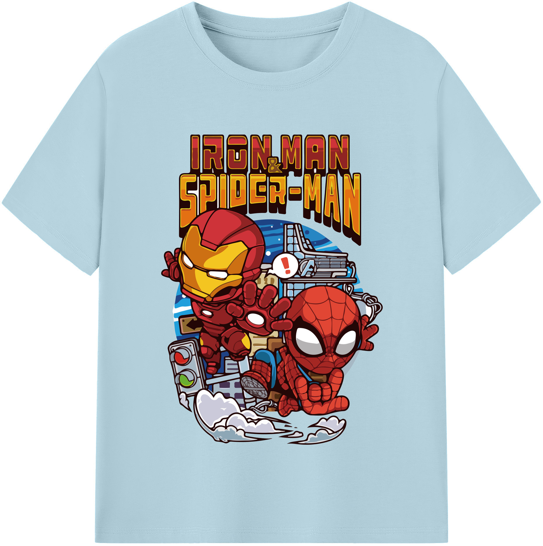 （画像用） アベンジャーズ The Avengers 綿100％半袖Tシャツ（フロントプリント）